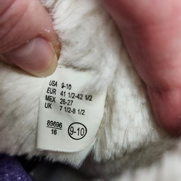 Airwalk Snow Flake Print Comfy Hard Soled Slipper Ankle Boots Faux Fur Size 9-10 - Picture 7 of 8